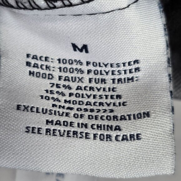 Womens Magellan Gray & Black Hooded Parka Jacket w/ Black Quilted Inner Layer M - Picture 6 of 11